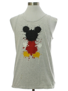 1990's Mens Mickey Mouse Tank Style T-Shirt