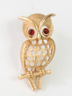 1980's Womens Accessories - Owl Brooch