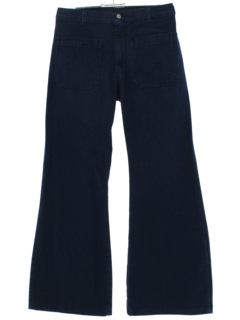 1970's Unisex Seafarer Navy Issue Bellbottom Jeans Pants