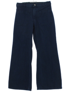 1970's Unisex Seafarer Navy Issue Bellbottom Jeans Pants