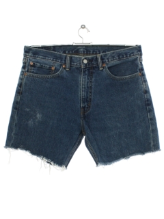 1990's Mens Levis 505 Straight Leg Denim Cut Off Jeans Shorts