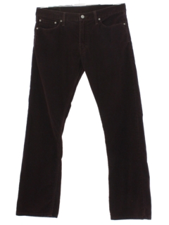 1990's Mens Dark Brown Levis 514 Straight Leg Corduroy Pants