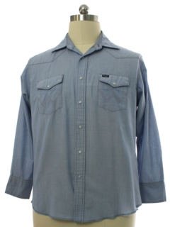 1990's Mens Chambray Western Shirt