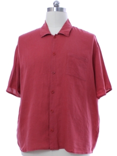 1990's Mens Cotton Linen Sport Shirt