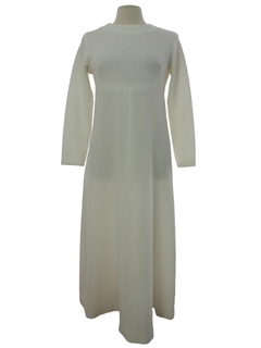 1960's Womens Mod Knit Maxi Dress