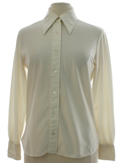 1970's Womens Solid Disco Shirt