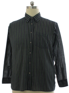 1990's Mens Striped Sport Shirt