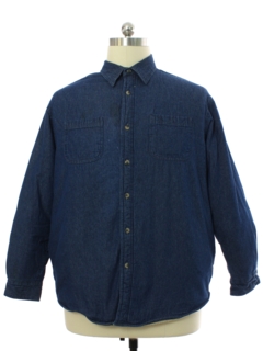 1980's Mens Denim Wrangler Lined Shirt Jacket