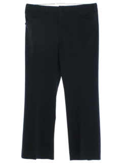 1970's Mens Navy Blue Flared Leisure Pants