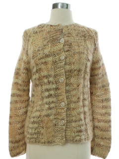 1960's Womens Mod Fuzzy Mohair Sweater