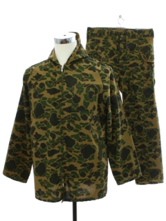 1960's Mens Bullseye Bill Camo Hunting Suit