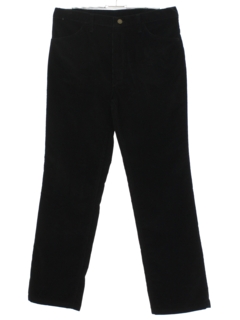 1980's Mens Black Rustler Straight Leg Corduroy Pants