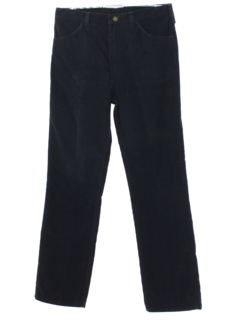 1980's Mens Navy Blue Rustler Straight Leg Corduroy Pants