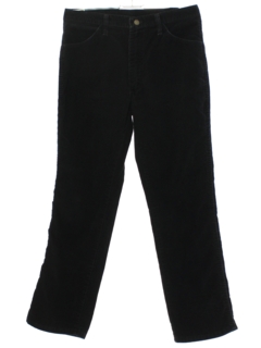 1990's Mens Black Rustler Regular Fit Corduroy Pants