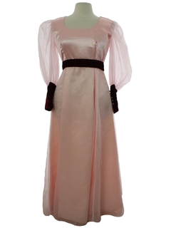 1970's Womens Prom Or Cocktail Princess Style Dress