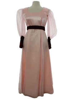 1970's Womens Prom Or Cocktail Princess Style Dress