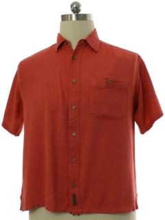1990's Mens Rayon Cotton Blend Sport Shirt