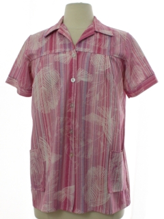 1970's Womens Brady Bunch Or Waitress Style Shirt