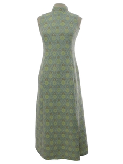 1960's Womens Mod Knit Maxi Dress