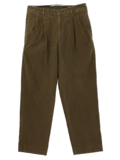 1980's Mens Totally 80s Pleated Medium Wale Baggy Corduroy Pants