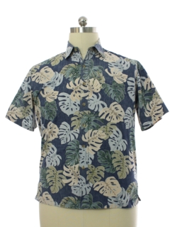 1990's Mens Reverse Print Hawaiian Shirt