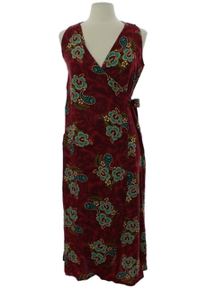 1990's Womens Hawaiian Wrap Dress