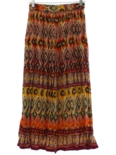 1980's Womens Broomstick Style Hippie Skirt