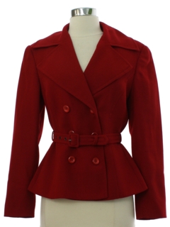 1980's Womens Byblos Designer Wool Jacket