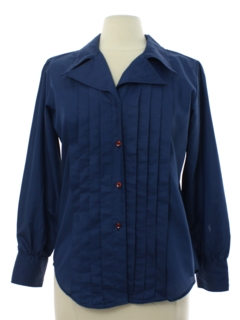 1970's Womens Mod Pleated Shirt