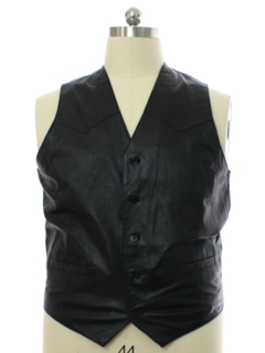 1990's Mens Leather Western Vest