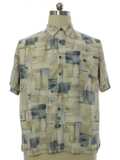 1990's Mens Batik Bay Rayon Hawaiian Shirt