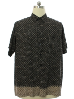 1980's Mens Rayon Graphic Print Sport Shirt