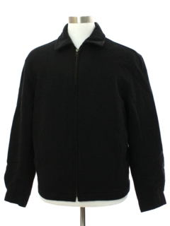 1990's Mens Bomber Style Wool Zip Jacket