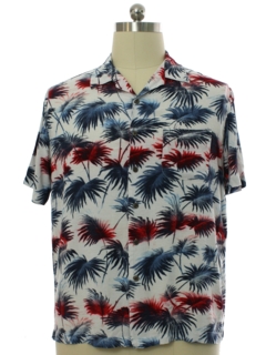 1990's Mens Rayon Hawaiian Style Sport Shirt