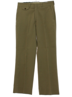 1980's Mens Preppy Flat Front Slacks Pants