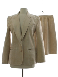 1980's Womens Totally 80s Ultra Suede Faux Suede Suit