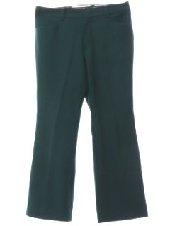 1970's Mens Green Levis Panatela Flared Leisure Pants