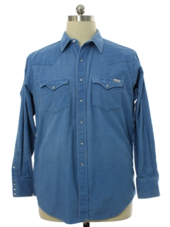 1980's Mens Corduroy Western Shirt