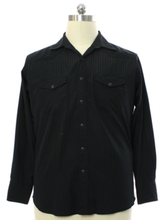 1990's Mens Black Wrangler Western Shirt