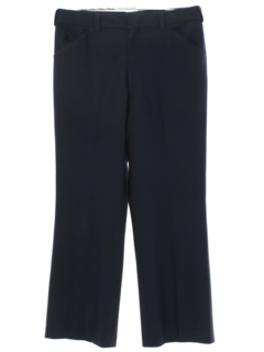 1970's Mens Midnight Blue Leisure Style Disco Pants