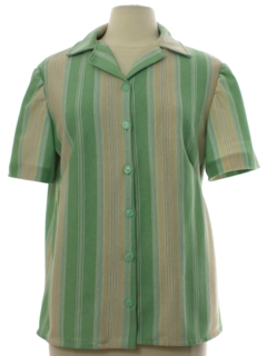 1970's Womens Brady Bunch Or Waitress Style Shirt