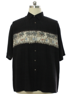 1990's Mens Rayon Hawaiian Style Cocktails Sport Shirt