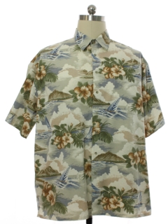 1990's Mens Pierre Cardin Cotton Poplin Hawaiian Shirt