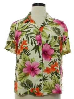 1990's Womens Havana Jacks Cafe Rayon Hawaiian Shirt