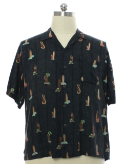 1990's Mens Rayon Hawaiian Style Sport Shirt