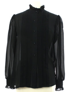 1960's Womens Edwardian Style Secretary Shirt