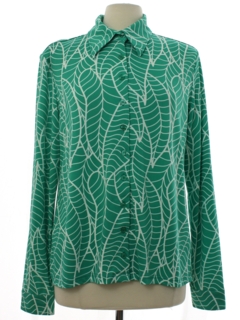 1970's Womens Print Disco Shirt