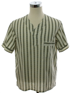 1960's Mens Pullover Pajama Style Shirt