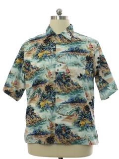 1990's Mens Heavy Cotton Hawaiian Shirt