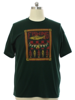 1980's Mens Single Stitch Fishing T-Shirt